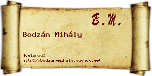 Bodzán Mihály névjegykártya
